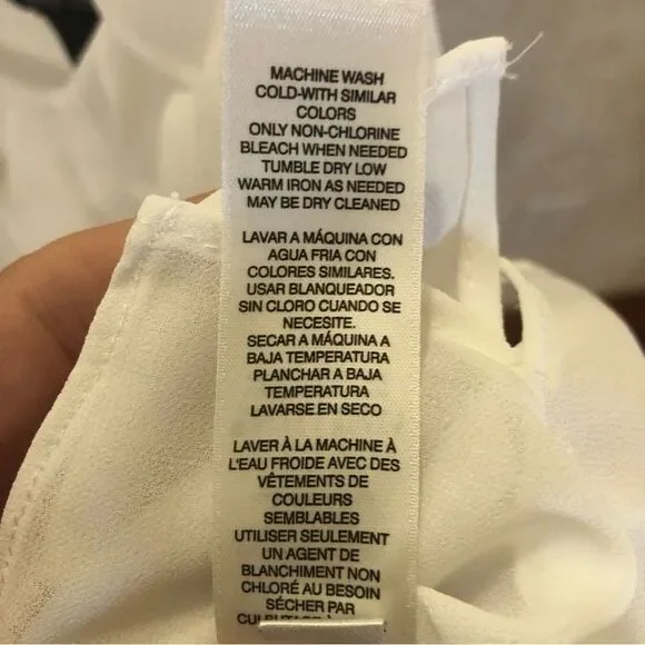 White House Black Market Pleated Ruffle Top - Picture 9 of 11